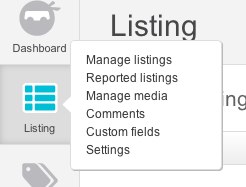 Submenu Listings